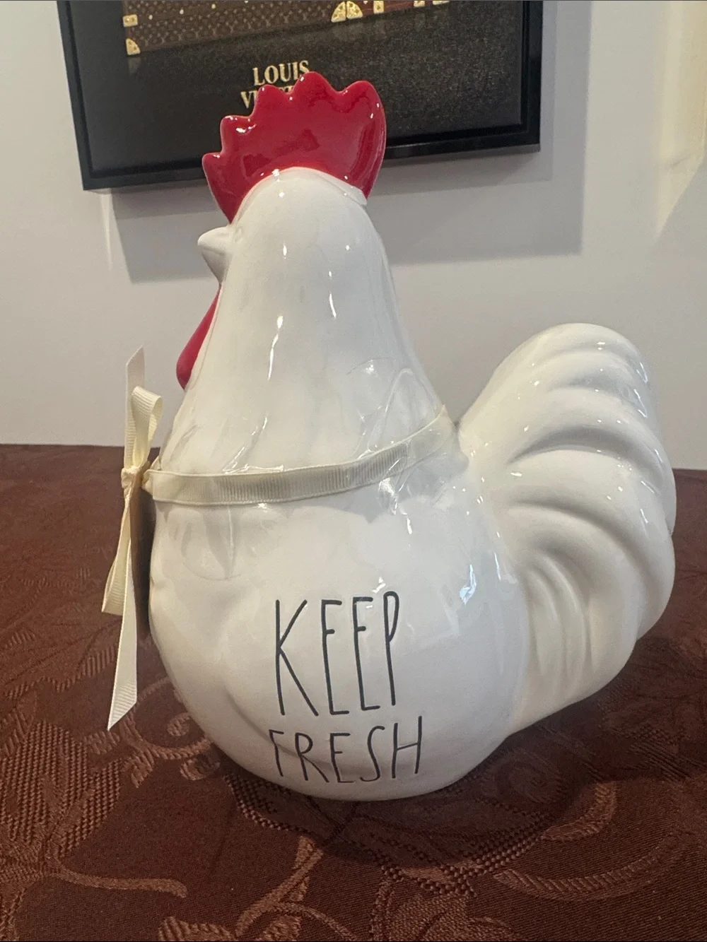 🐓Rae Dunn White Ceramic Hen Canister